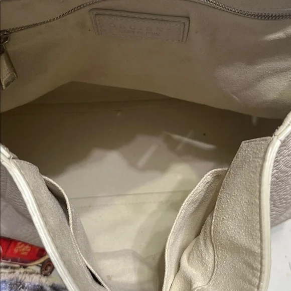 Gorgeous Orciani Italy Bag Hammered Leather - Picture 7 of 10